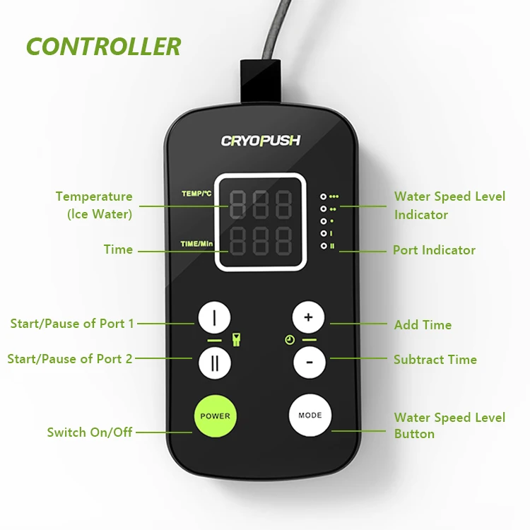 Professional athlete rehabilitation physiotherapy machine ice gel compression cold therapy for knee joint recovery