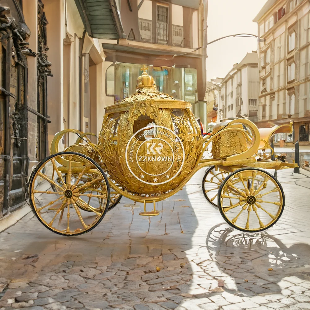 Electric Cinderella Children Garden Horse Cart Luxury Cinderella Carriage Princess Carriage Horse Drawn Carriage