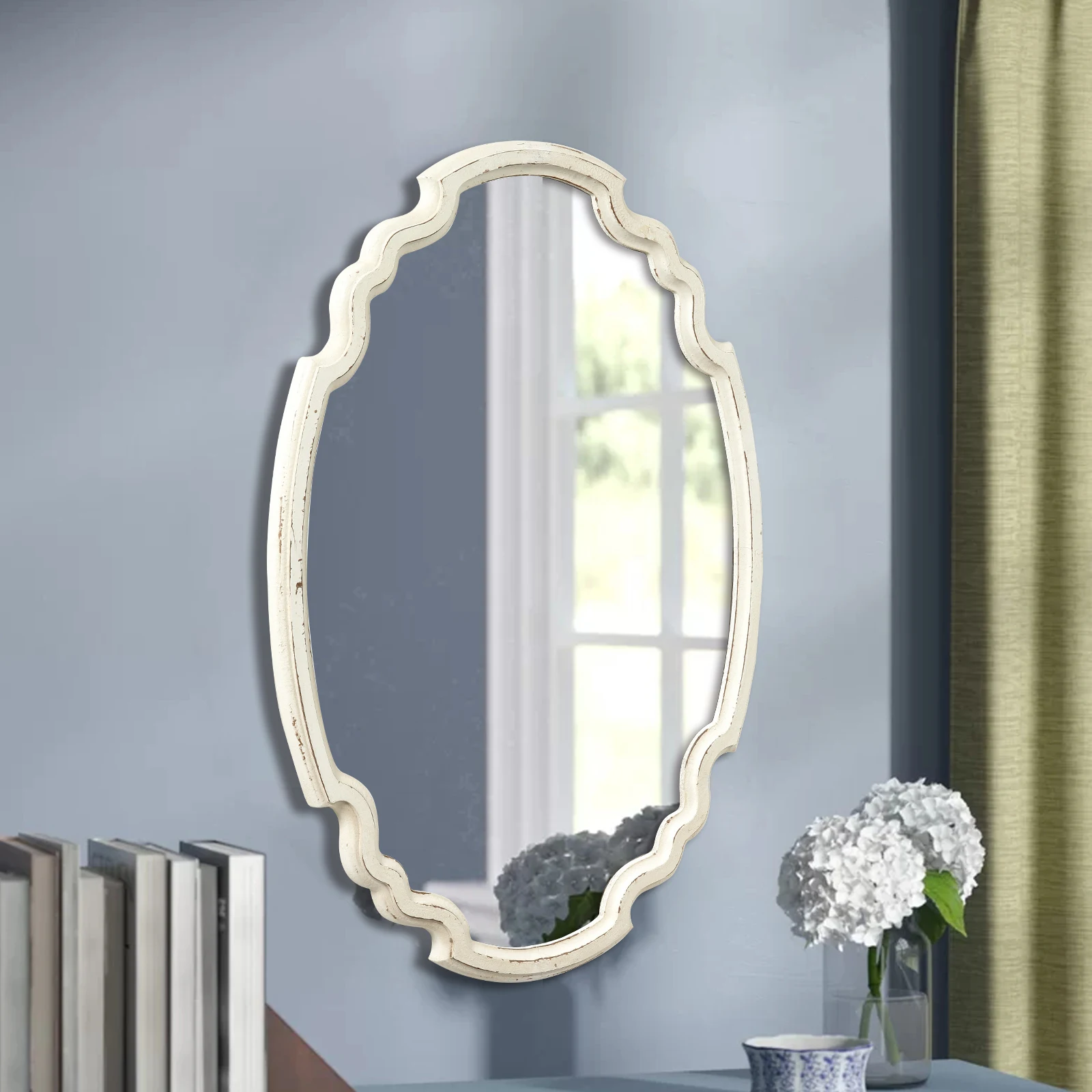 Luxury Design Handcrafted Wooden Wall Mirror Wholesale Exporter Designer Handmade Wall Decorative Mirror