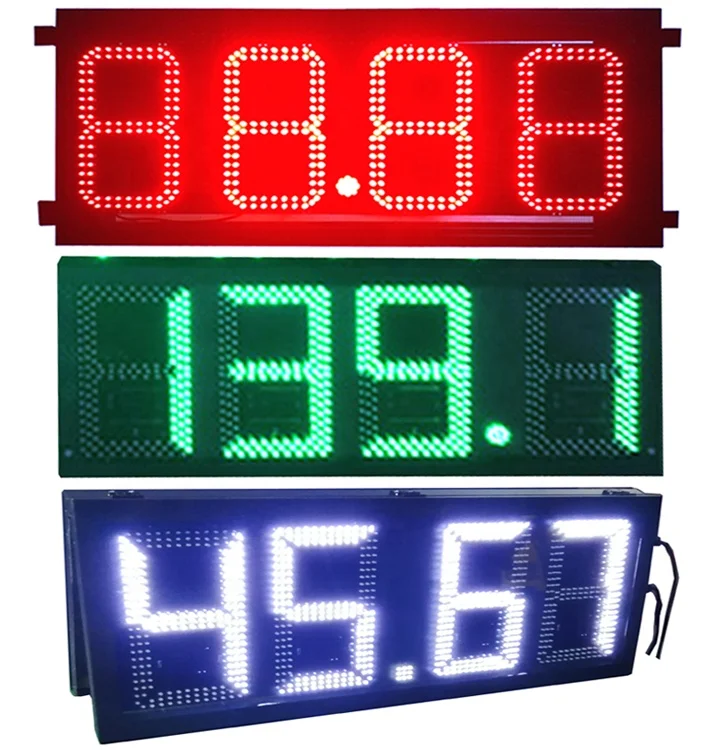 Outdoor Waterproof RF Remote Control RGB LED Gas Pump Topper Digital Signage and Displays for Prices Signs