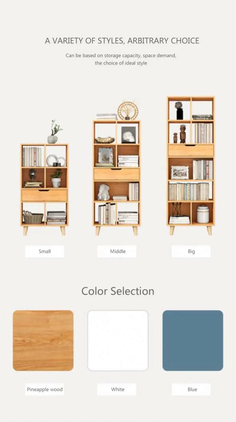 Wood Products Storage Cube Shelving acrylic bookshelff Wooden Bookcase