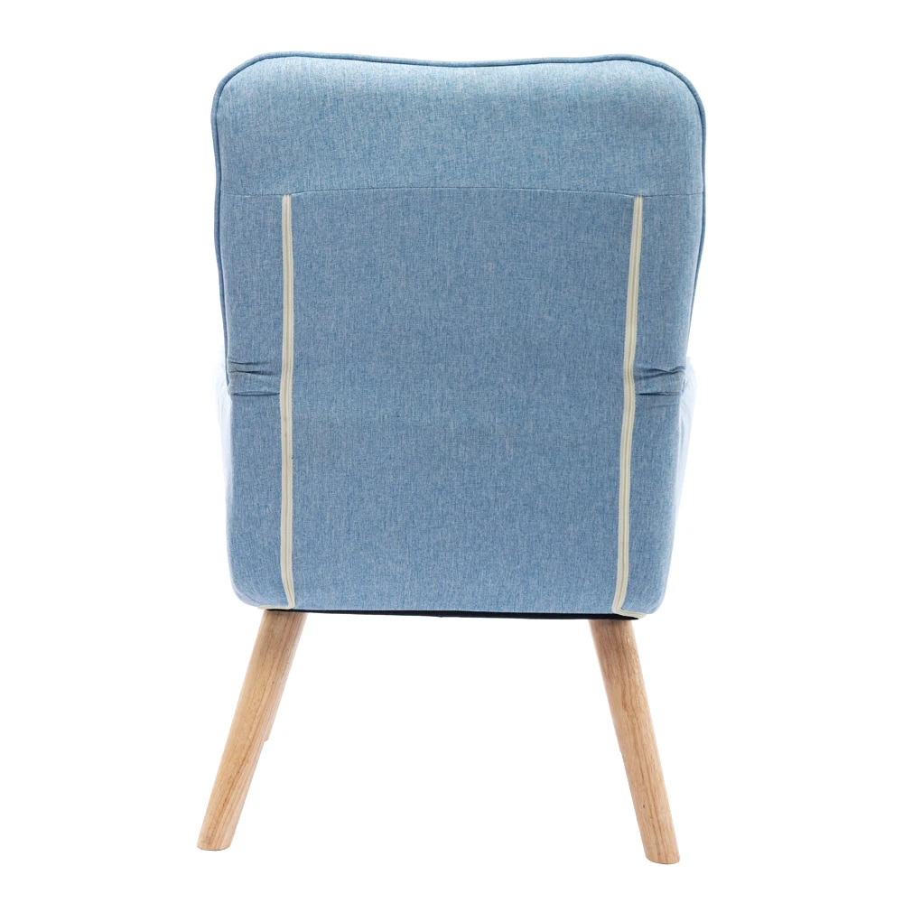 line fabric folding wing-back leisure accent chair living room armchair