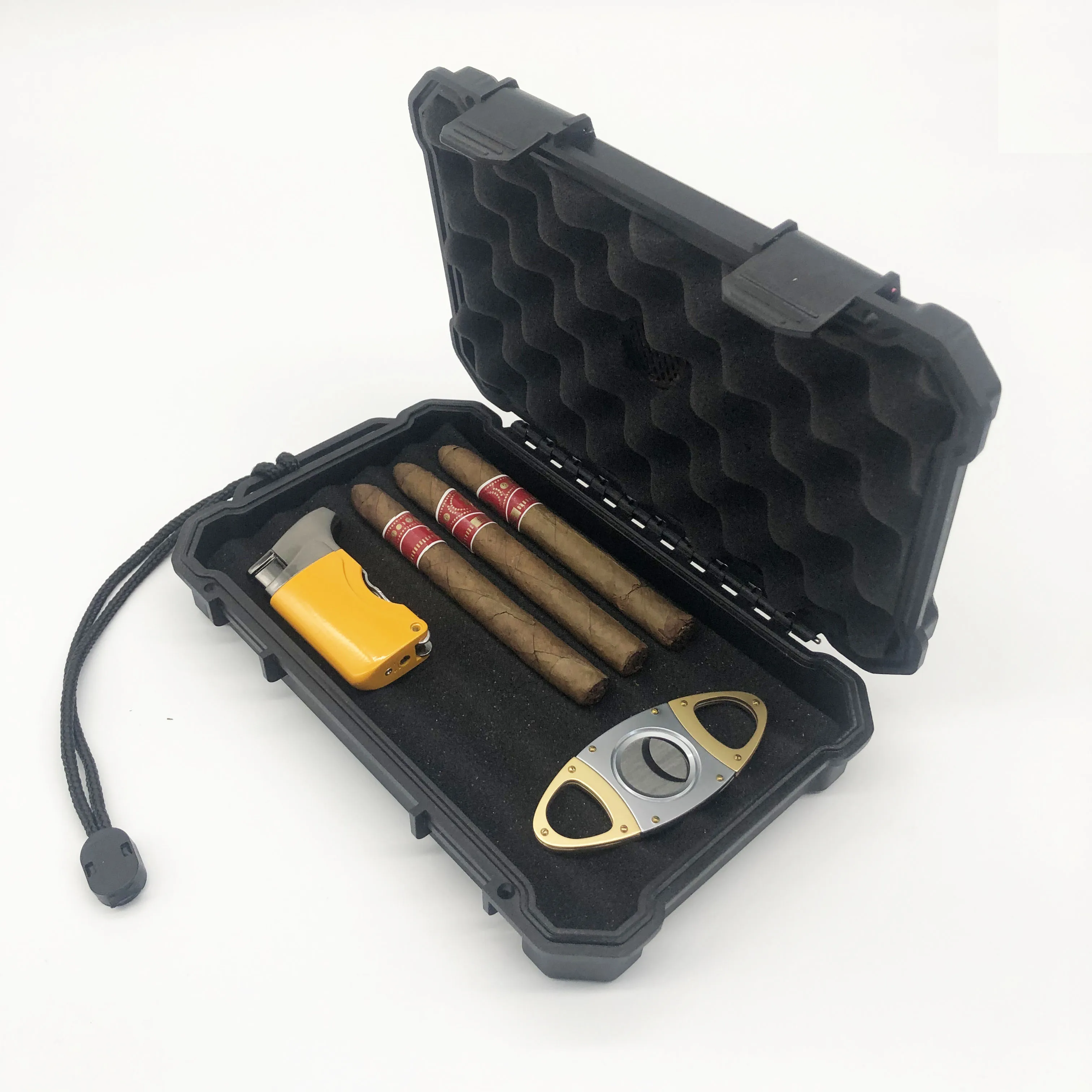 2021 New Designed cigar travel humidor manufacturer wholesale solid cigar box cigar humidor