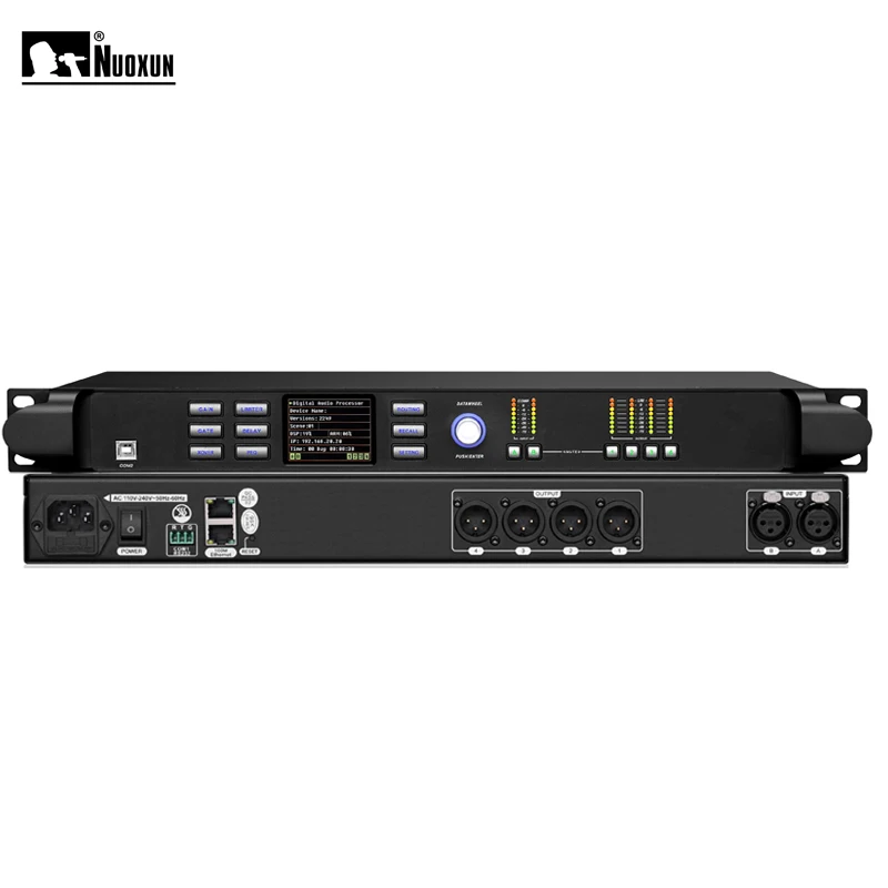 LM824RT audio processor professional digital 96K 2 IN 4 OUT loudspeaker Management System Stage equalizer Audio Processor
