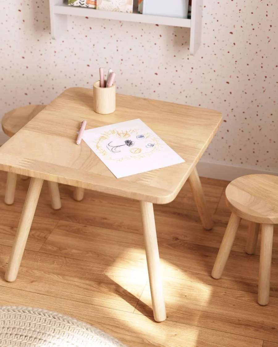 DISHI New Arrival Children School Home Kindergarten Wooden Unicorn Table And Chairs Kids Furniture