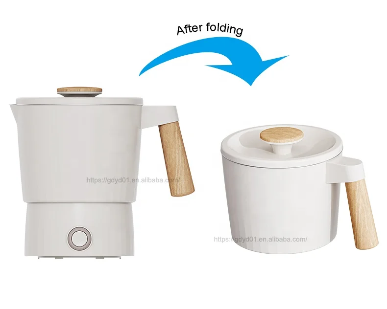 Yousdas new design double wall 0.8L household folding kettle travelling electric water kettle small home appliance