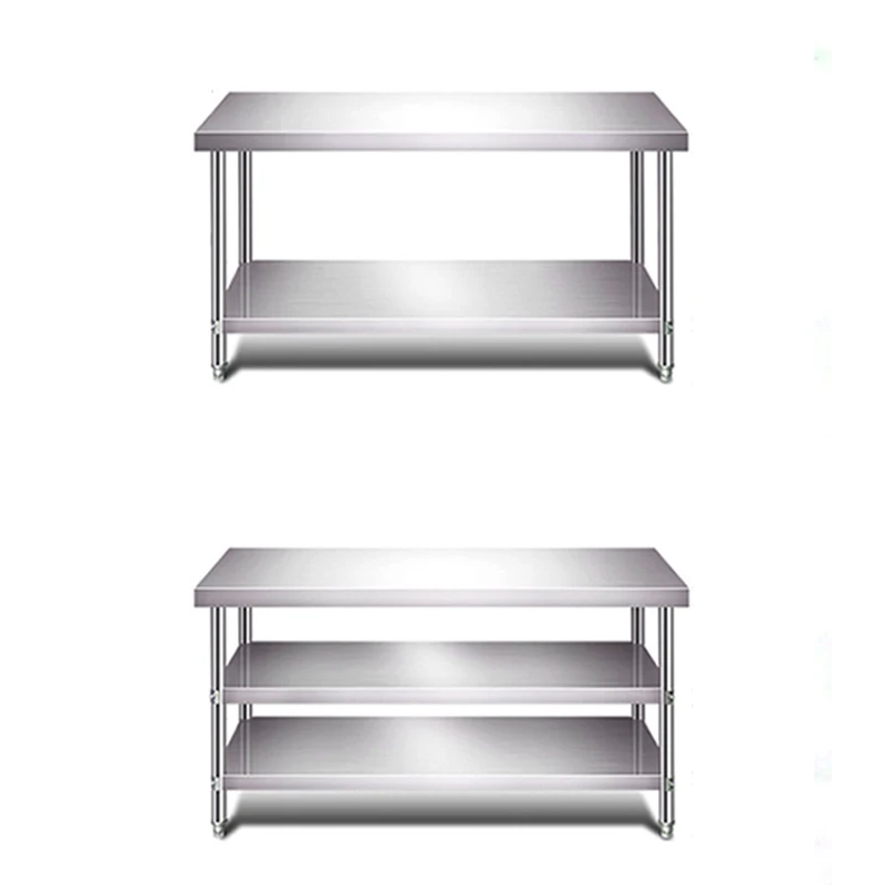 hot selling 201 304 inox kitchen stainless table Stainless steel kitchen workbench stainless steel table
