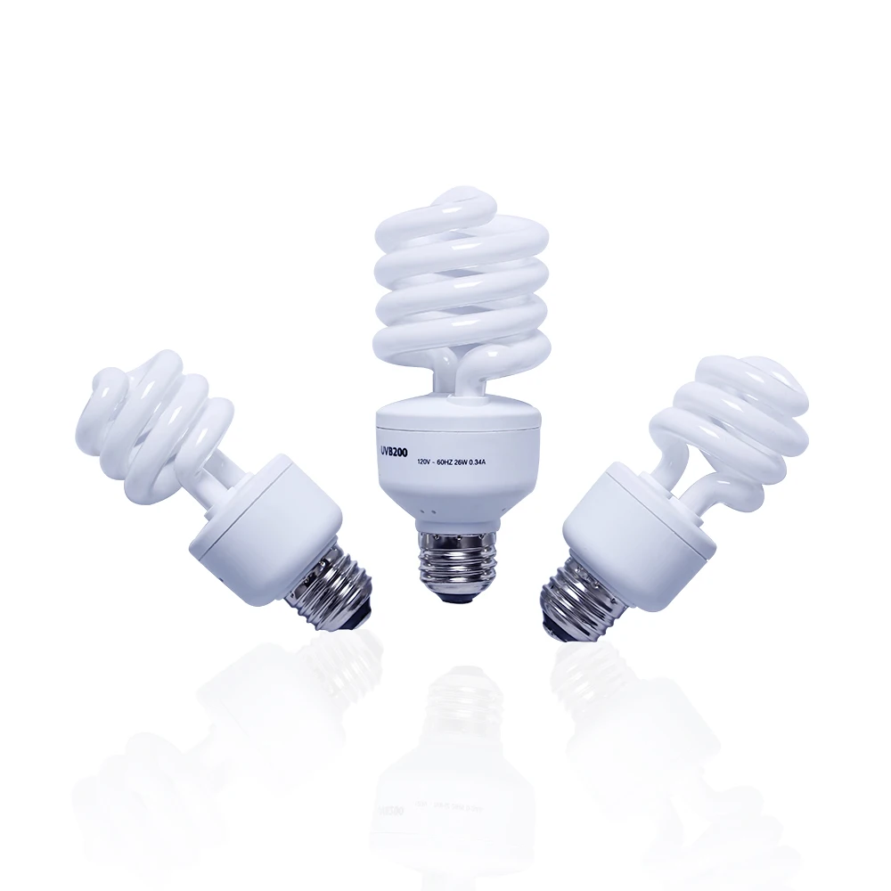 High Quality Sprial E27 E26 Reptile UVB Fluorescent Bulb/ Reptile UV Lamp For Birds and Reptile