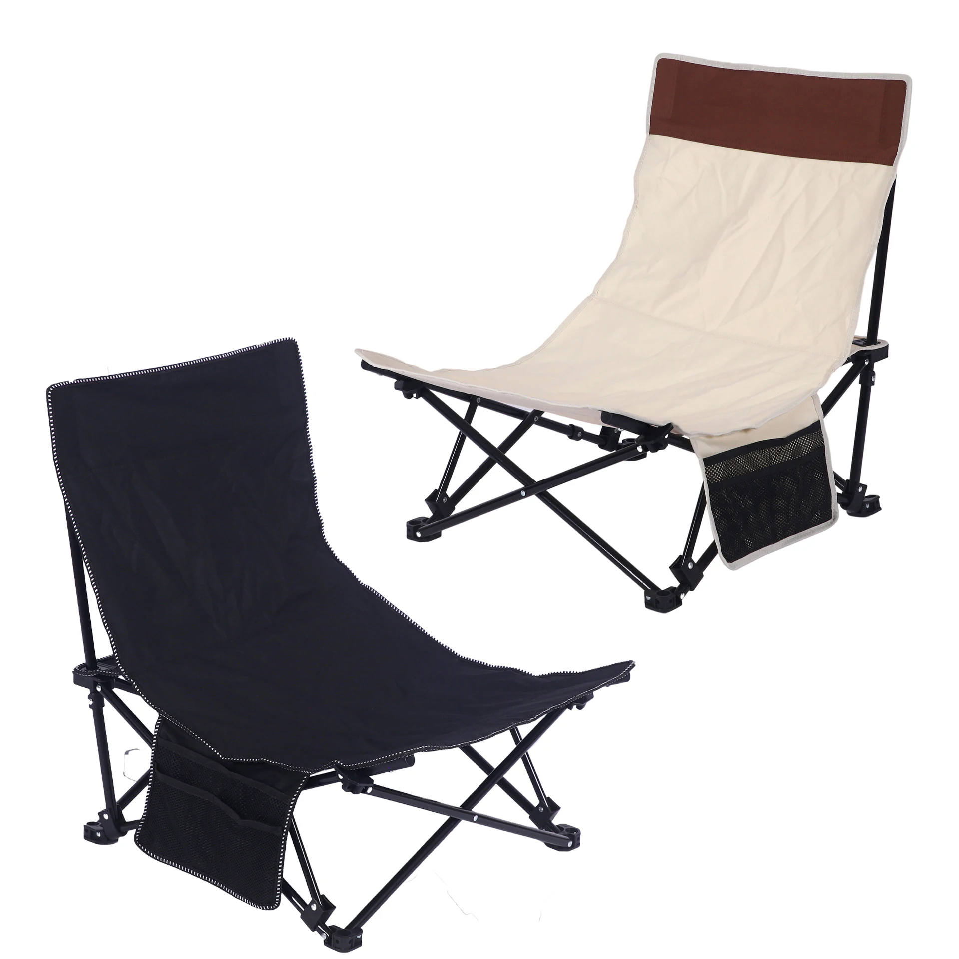 SY camping metal moon chair with high back reclining folding portable beach chair portable cheap beach chair without armrest