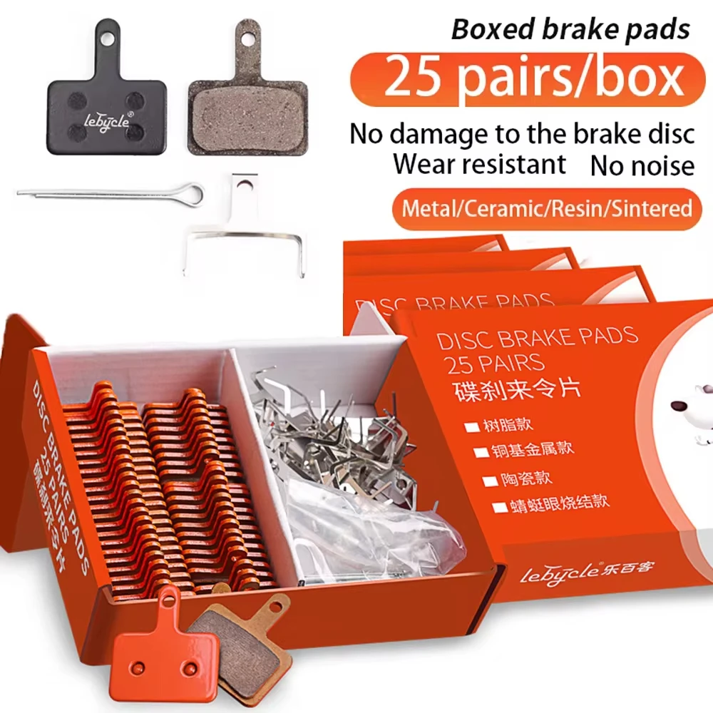25 Pair MTB Bicycle Disc Brake Pads Resin/Metal/Ceramic Road Bike Hydraulic Brake Pads Universal