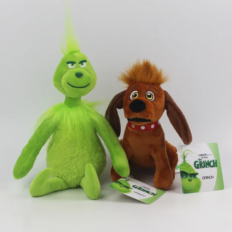 2022 Newest Movie Grinch Customized Merry Christmas Collectable Stuffed Dolls Green Soft Plush Grinch Doll for Promotion