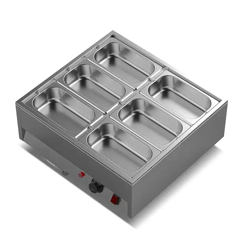 Food Warmer Set 6 Pots Food Display Warmer Snack Warmer Display Buffet Warmer Display Fast Food Warmer