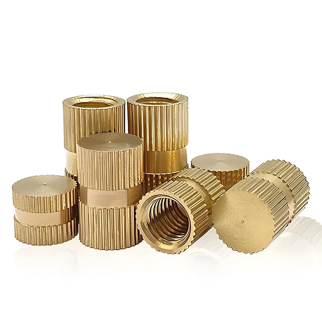 Customized knurled nuts CNC Parts High Precision Knurled Nut Fasteners M3.5 Iron C1215 Cross Thread Straight Knurled Thumb Nuts