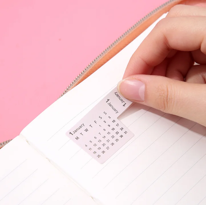 
2021 Creative calendar sticker Personalized hand ledger sticker for N times Stationery cover sheet custom sticker 