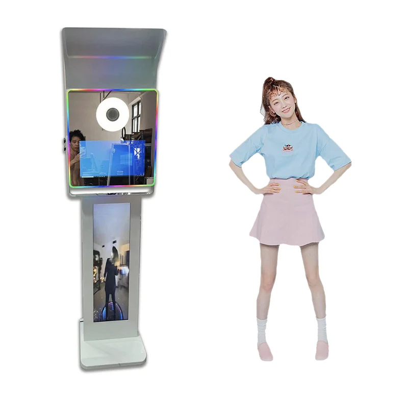 Free Factory Shipped in 48h Mirror Photo Booth 09 with Free Accessories Mirror 2 Photo Booth - 55 Inch