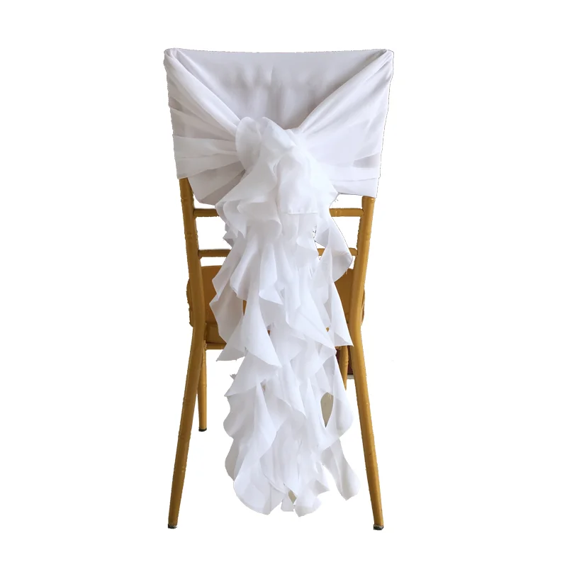 Белая оборка, свадебный стул, капюшон