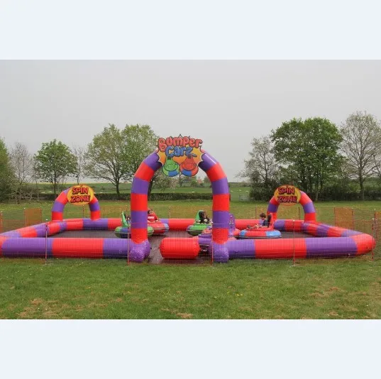 Commercial inflatable track race for bumper car/inflatable go karts race track for kids