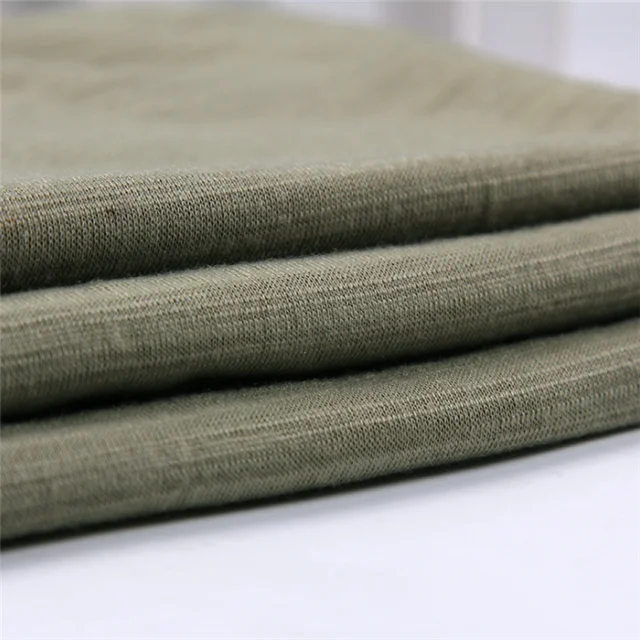 Soft Comfortable 100%Combed Organic Cotton Slub Jersey Fabric For T-Shirt Garments