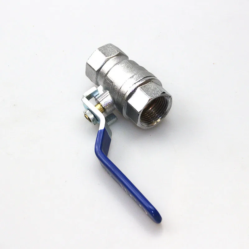 Zinc alloy ball valve single long handle through double internal thread BSP thread DN20