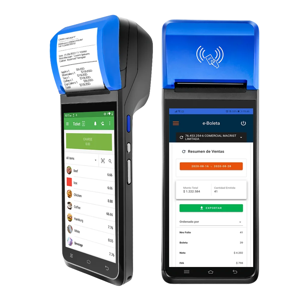 FYJ-F1 Point of Sales System Terminal Punto De Venta Pos Android 4G Contactless Payment Terminal 58mm Invoice Bill Printer Pos