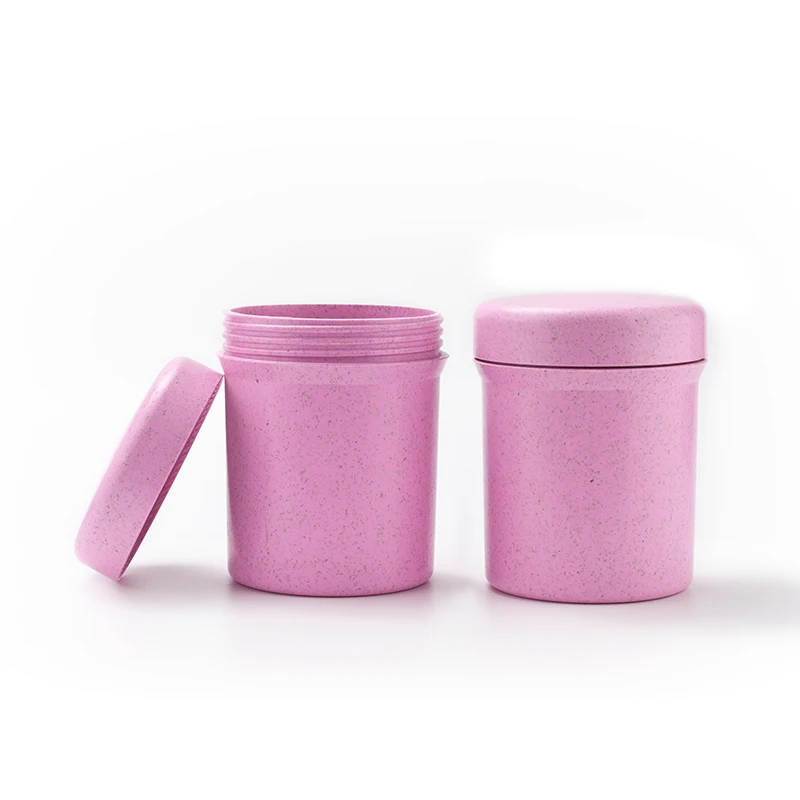 Оптовая продажа биоразлагаемая косметическая упаковка 100% переработанная 30 г 50 100 200 пластиковая банка для крема лица из пшеничной соломы