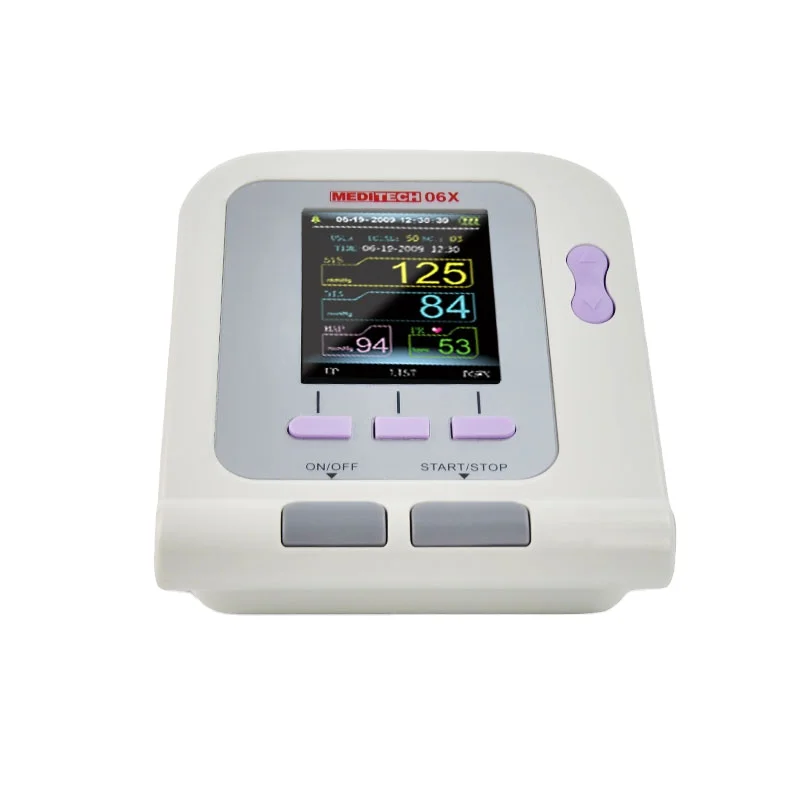 Big Color screen Arm Blood Pressure meter &NIBP monitor with SPO2 functions option, have PC software