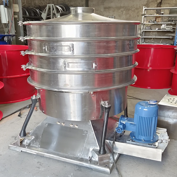 Small vibrating filter powder separator Efficient operation Round Tumbler screening machine