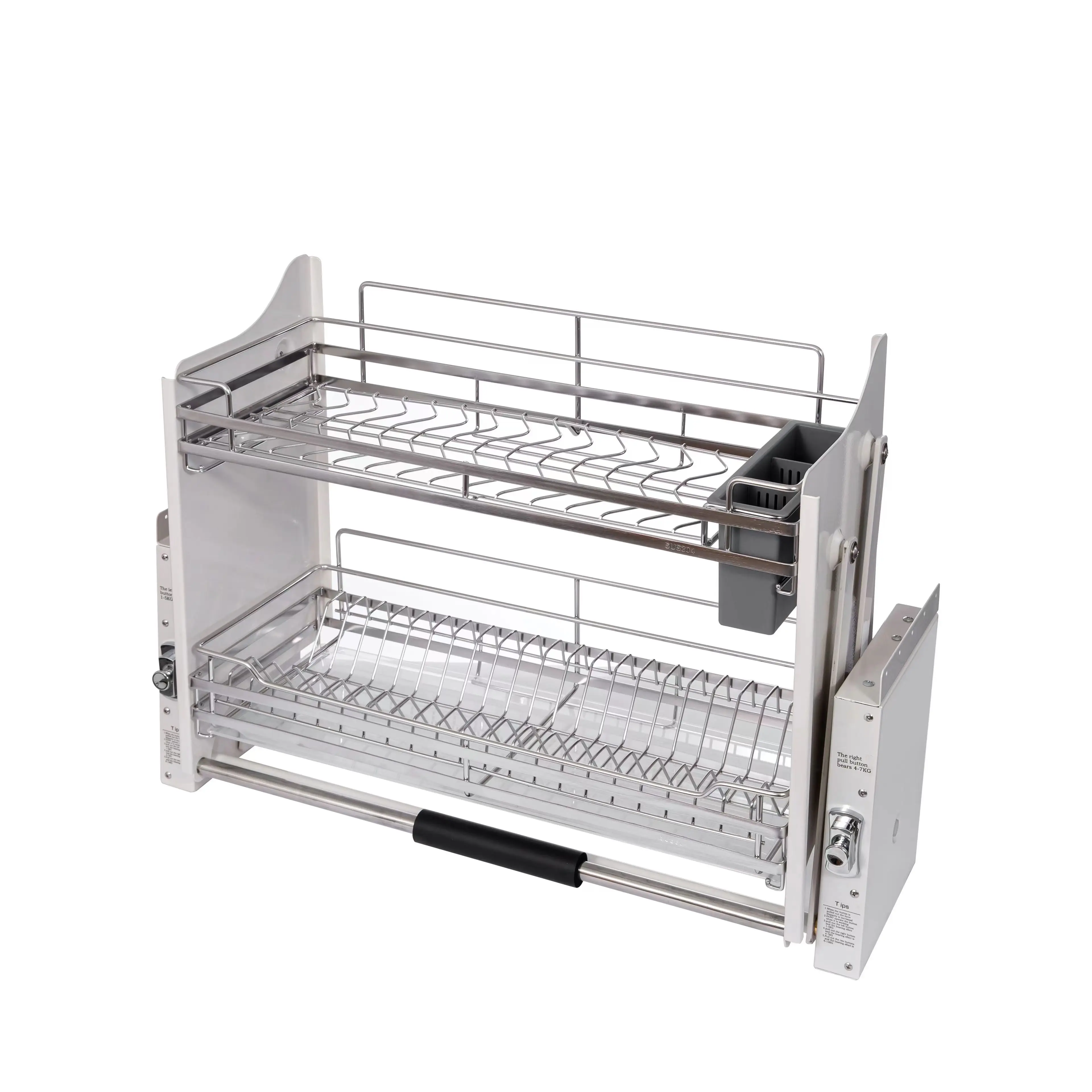 Kitchen lift Pull Down cabinet Basket Stainless steel Lifting pull out Dish Rack basket Lift Elevator 201 304SS Dish dryer rack