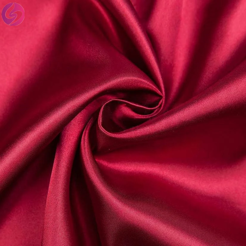 High quality charmeuse wed dress sew polyester fabric for dress satin cloth price per meter fabric dull face satin fabric