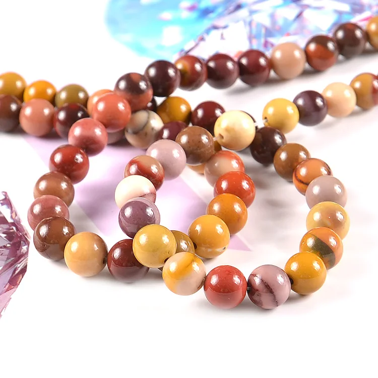 6mm 8mm 10mm Round Yolk Stone Strands Natural Gemstone Beads, Loose Precious Gemstone Wholesale