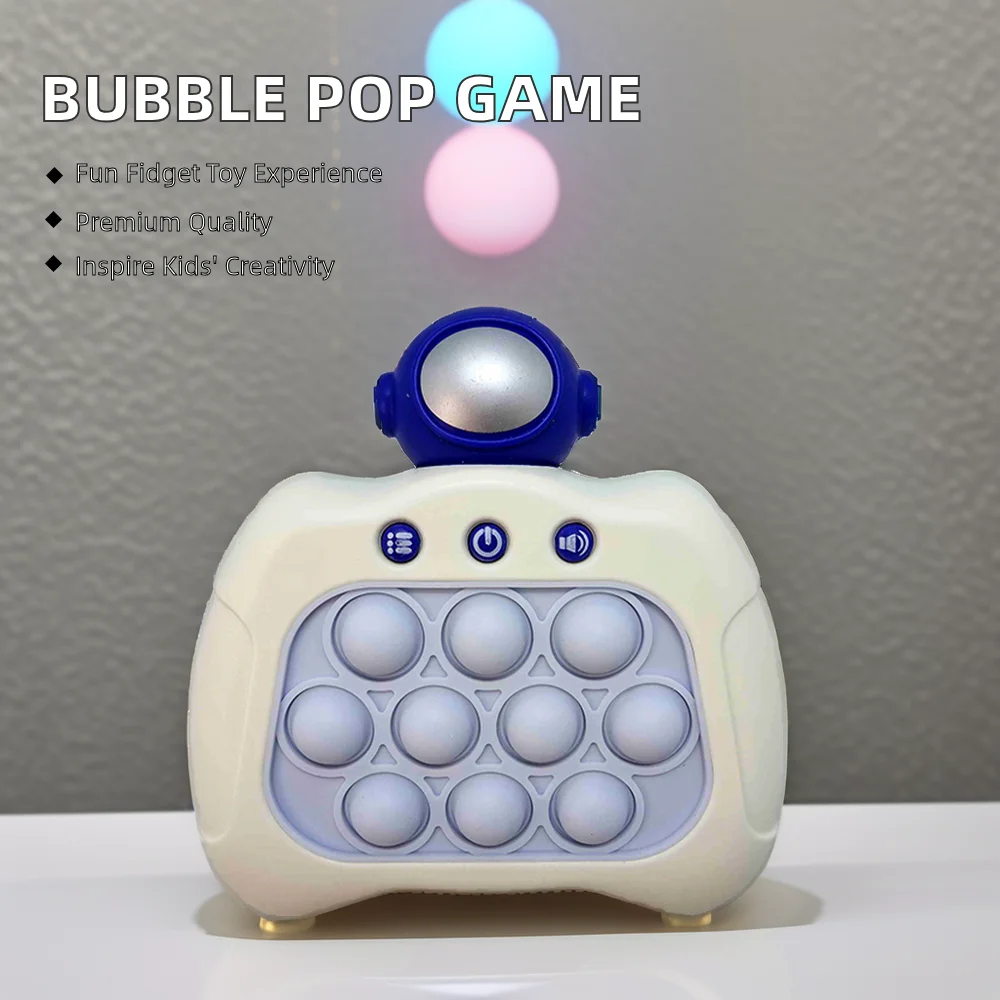 Unisex Quick Push Bubble Pop Fidget It Toys New Light-Up Quick Pop Puzzle Game Console for Parties