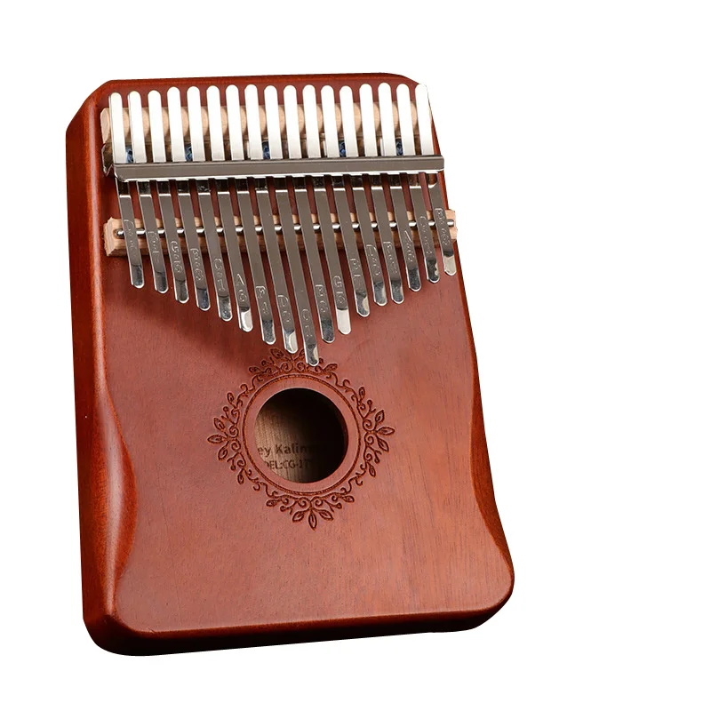 Color Painted Thumb Piano 17 Key Kalimba Mahogany Body