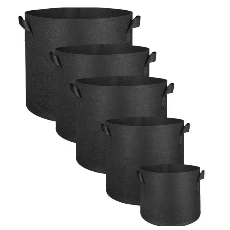 12-34gallon Factory Custom Wholesale Biodegradable Vegetable Garden Felt  Fabric Plant Grow Bag with Handles