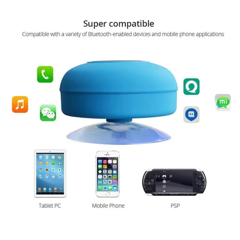 Mini Portable Waterproof Shower X1 Speaker Support TF Card FM Radio Round Outdoor Floating USB Smart blue tooth speaker