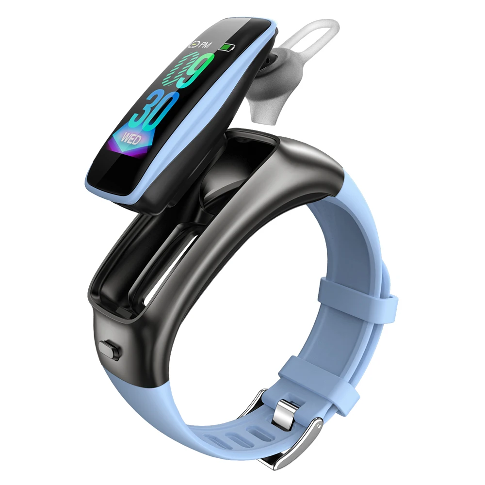 2 in 1 Blue Tooth Earphones Smart watch Sport Smart Bracelet ECG long time sit reminder earbuds reloj intelligent smartwatch