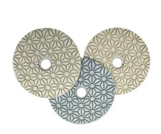 100mm 4 inch dry flexible 3 step polishing pads with 3.0mm thickness Diamond Granite Polishing Tool