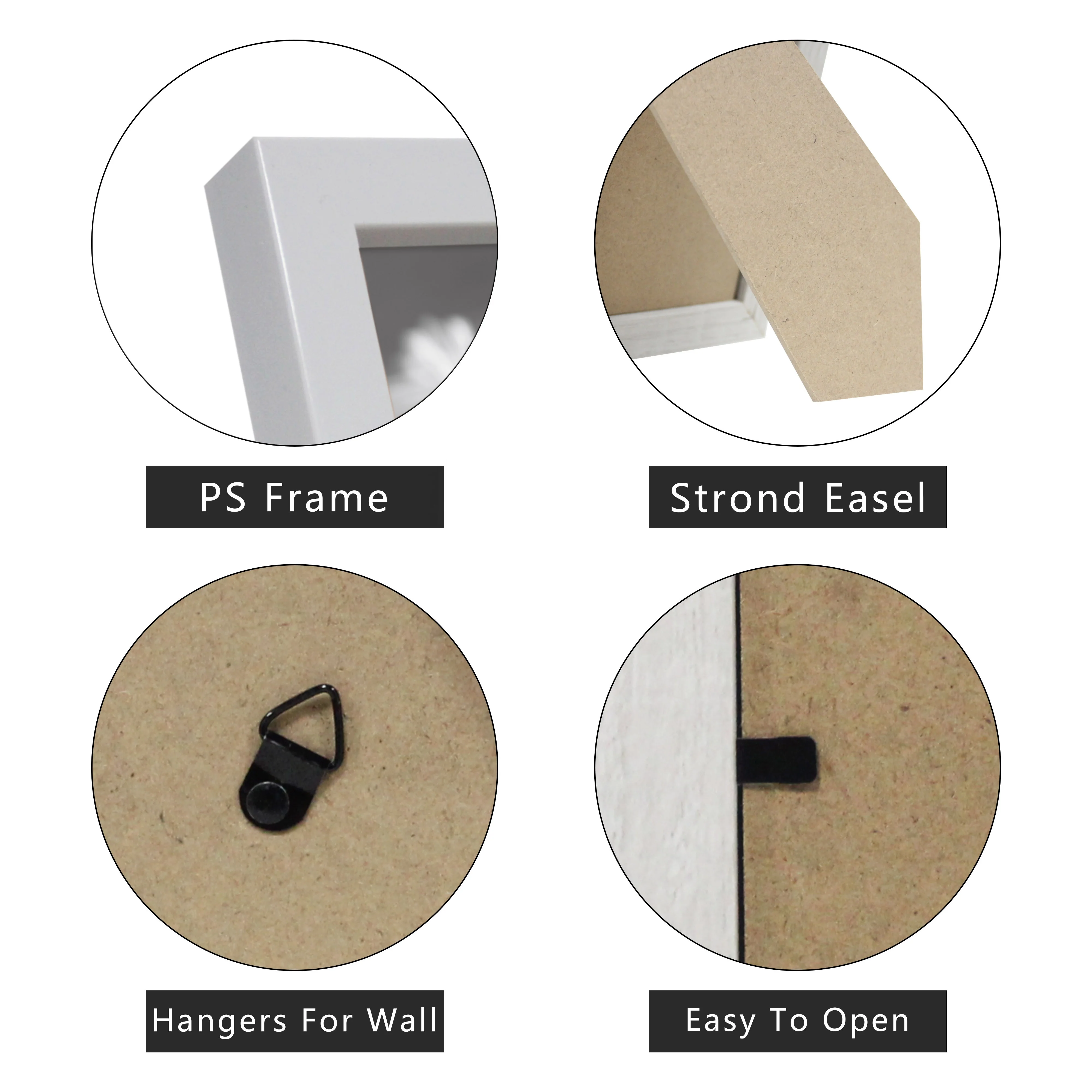 Hot Sale Wholesale Photo Frame Wholesale Cheap A4 /a3/a1 White picture Photo Frame Wall Hanging Poster Frames