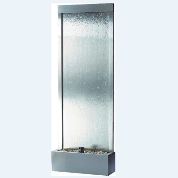 Clear glass waterfall screen panel Decorative waterfalls wall decoration