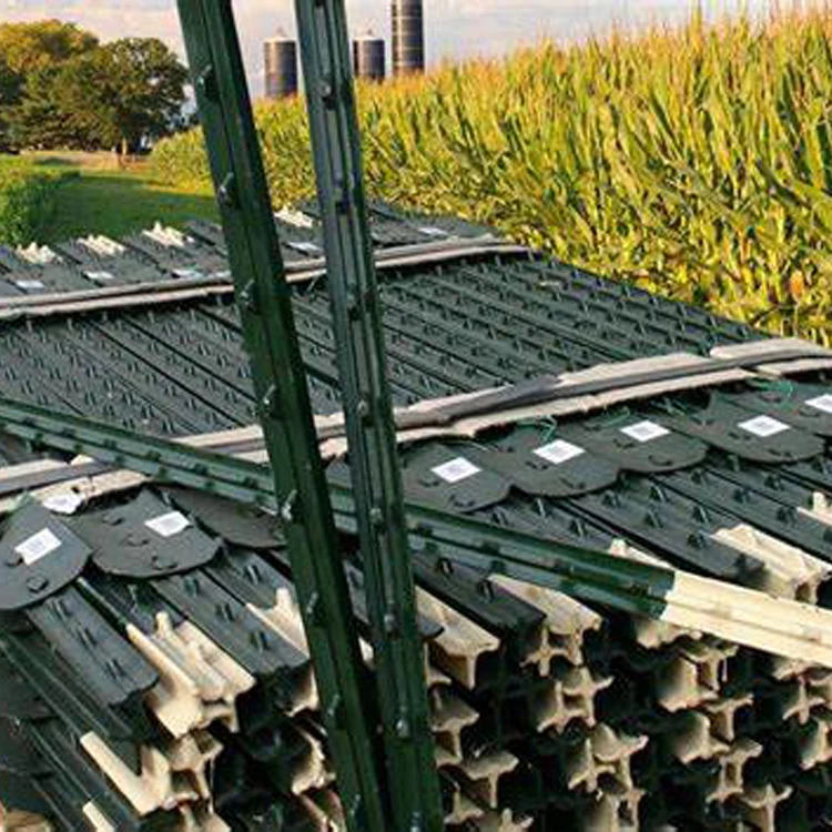 American hot sale garden powder coated metal t post heavy duty farm fence steel studded 6 ft t-post