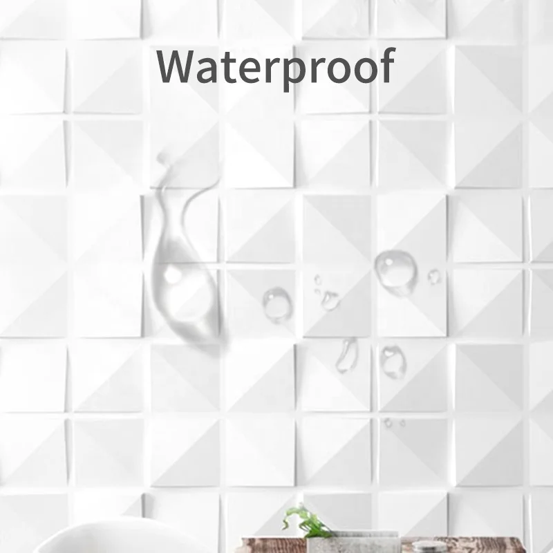 Plastic Modern 3D Wallpaper Bedroom Living Room Home Decorative 3D Wall Panel