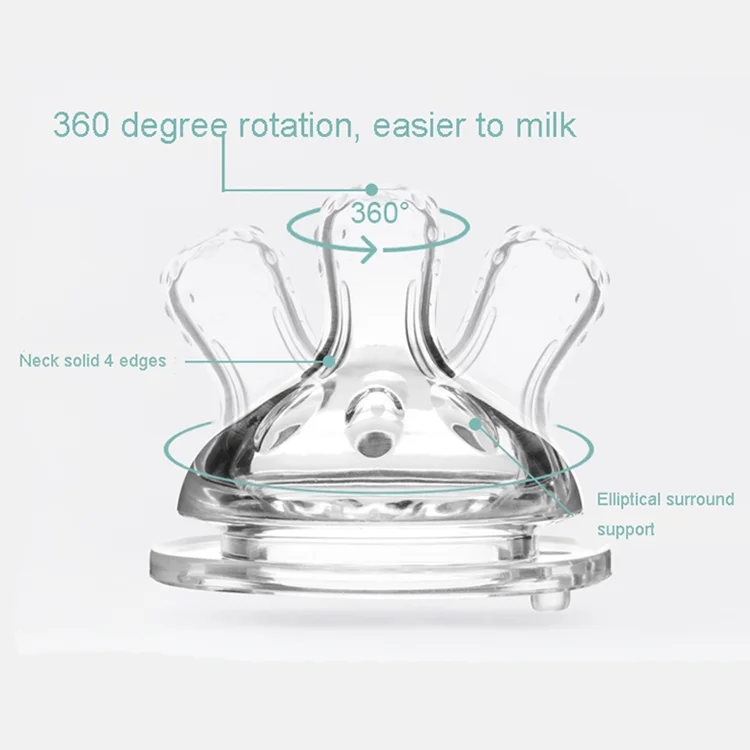 BH baby products of all types supplier  baby wide neck silicone nipple teat pacifier 2pcs slide into card BPA free