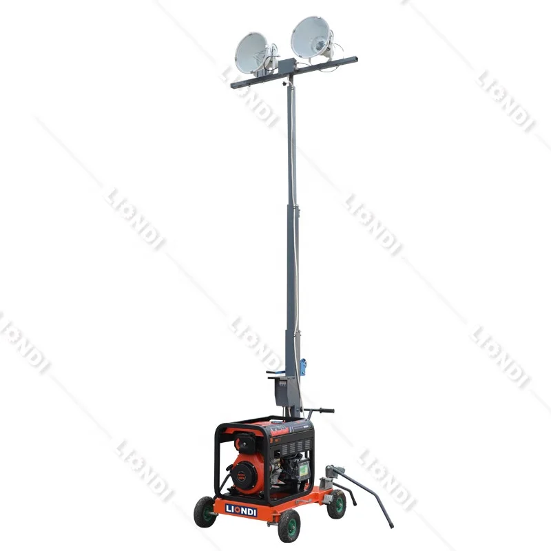 400w/1000W, metal halide lamp/LED lighting hydraulic high mast indoor and outdoor mobile 5 meters light tower