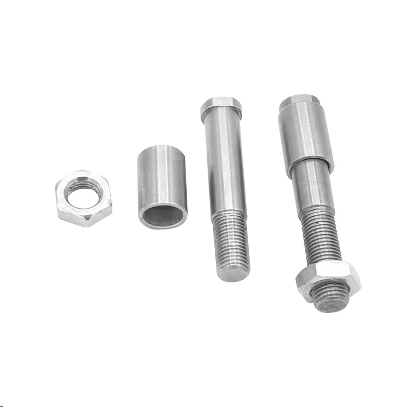Factory Custom 80/95mm Stainless Steel Axle Conveyor Wheel Bolts Plain Finish Belt Pulley Assembly Screws for Sliding Machine