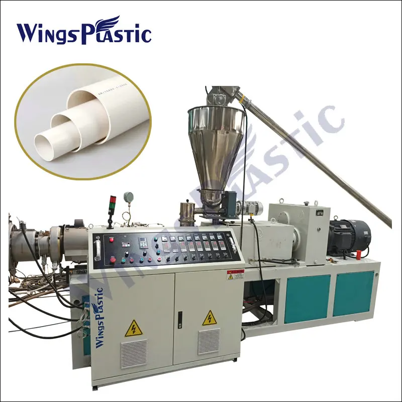 Wings Plastic High Quality Plastic Pvc Upvc Pipe Electrical Hose Machine Extruder Extrusion Making Machine Production Line