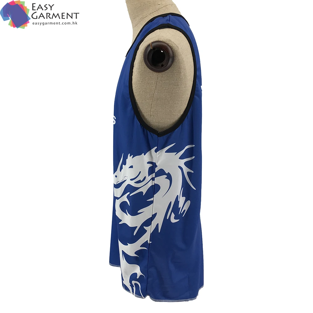 New Style Super September Comfortable Reflective Printing 100% Polyester sleeveless quick dry blue vest for Ladies