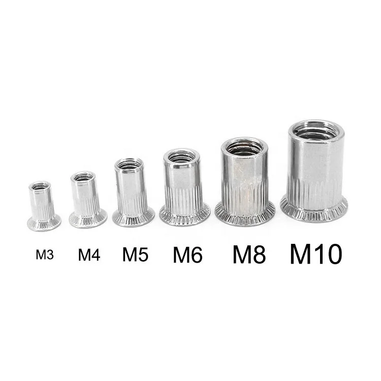 Wholesale Reduced Head Flat M3 M4 M5 M6 M8 M10 M12 Stainless Steel Hex Nut Carbon Steel Blind Rivet Nut