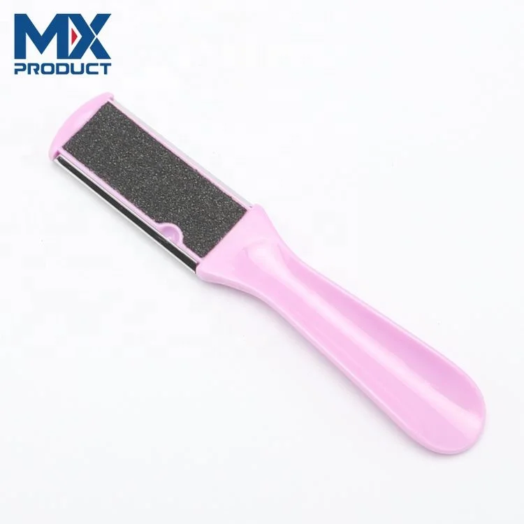 Double Layer Stainless Steel Sandpaper Pseconomic Remove The Dead Skin Professional Food File Foot Scraper With Pp Handle