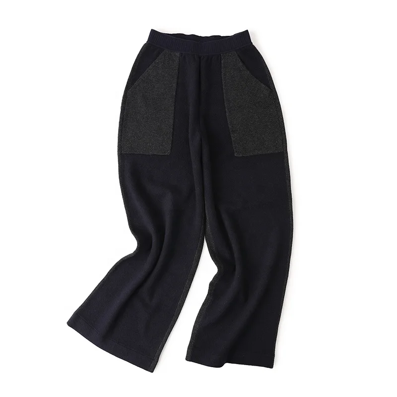 2023 new design luxury soft women cashmere trousers one size winter fashion pants