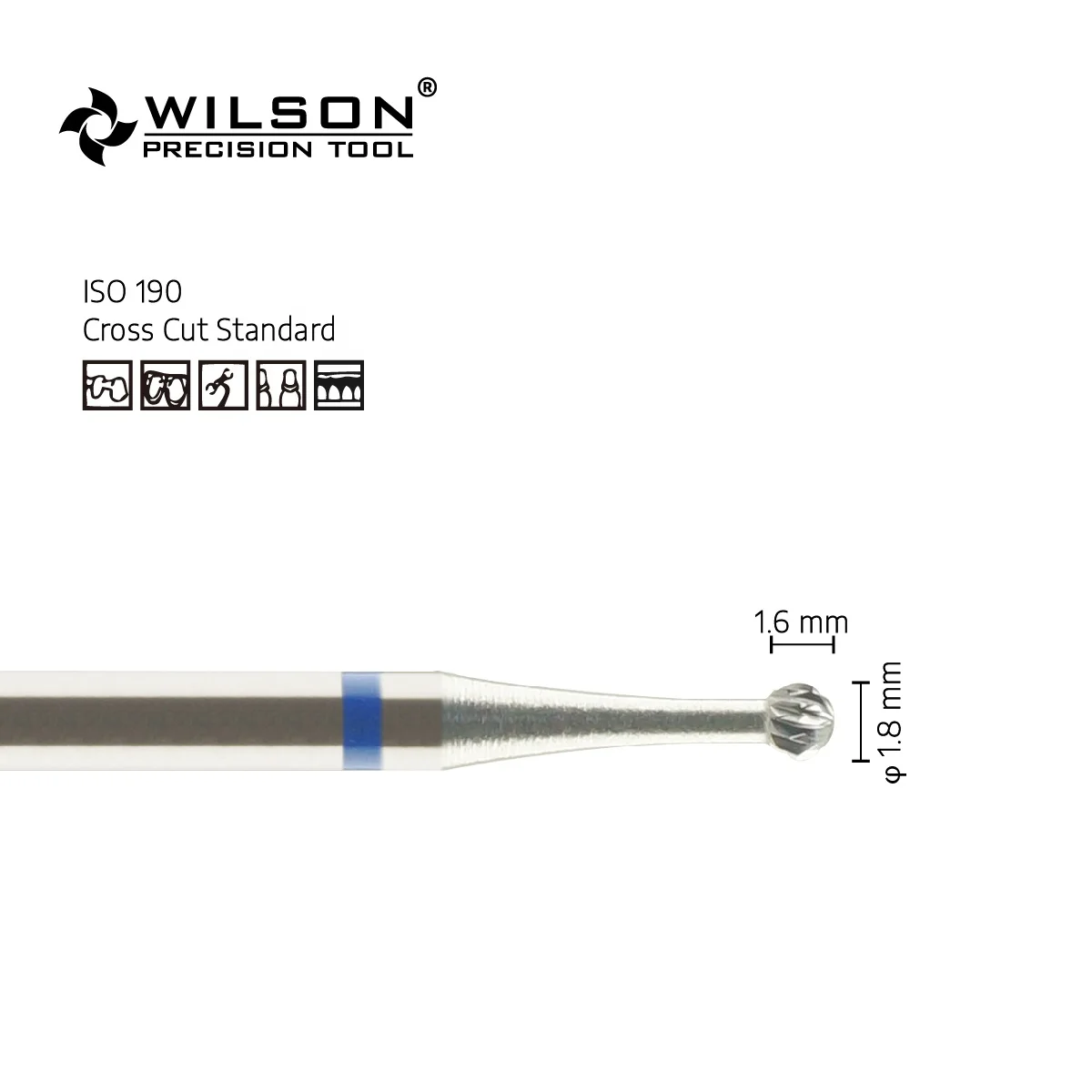 5000305 Nail Bit High Wearing Feature HP Dental Tungsten Carbide Burs 2.35mm Shank Diameter Use For Trimming Plaster/Dental Bur
