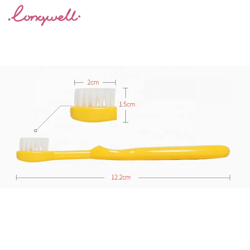 
Ningbo Longwell Infant Teething TPE Oral Care Teeth Cleaning PP 360 Degree Toothbrush Handle Soft Brush Baby Toothbrush Training 